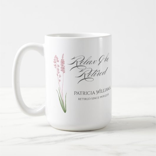 Mug Soirée de retraite Fleur sauvage Pastel pour les f (Gauche)
