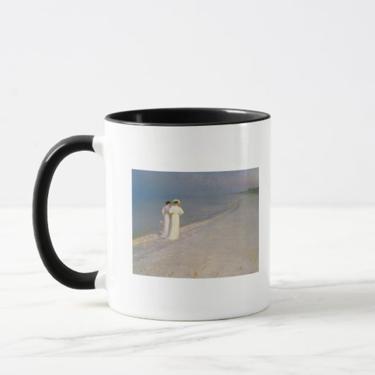 Mug Soirée d'été sur la plage du sud de Skagen (Gauche)