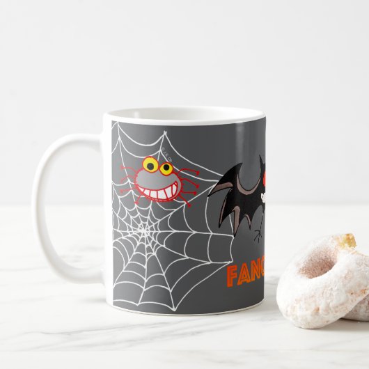 Mug Soirée d'Halloween Fangtastique Effrayante (Avec donut)