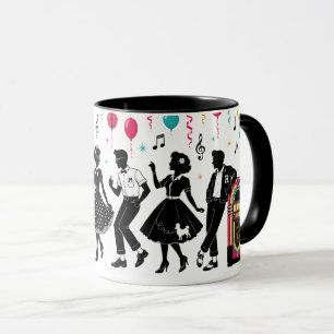 Mug Soirée Jukebox Sock Hop des Années 50