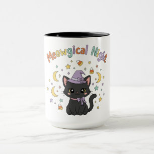 Mug Soirée Meowgical Cute Halloween Tri-Blend Chemise