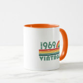 Mug Soirée personnalisée vintage de 55 ans (Devant droit)