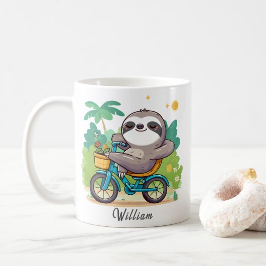 Mug Soirée vélo de parfum sur mesure (Avec donut)