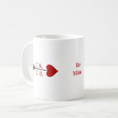 Mug Sois À Moi ! Flèche Cupide Initiales Coupe de café (Devant gauche)