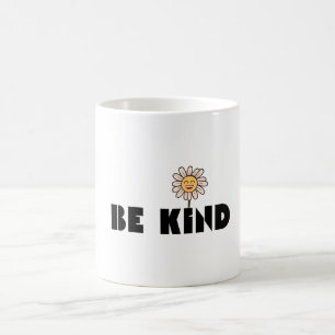 Mug Sois Gentil Fleur de Marguerite Souriant Mignon