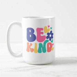 Mug Sois Gentil Rétro Boho – Fleur & Cœur Groovy Color