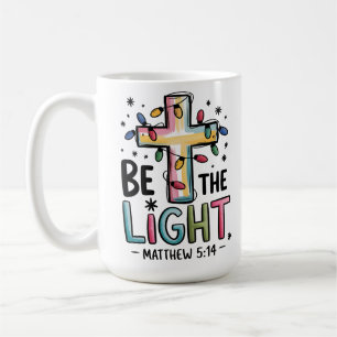 Mug Sois la Lumière Croix chrétienne Noël religieux