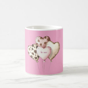Mug Sois Mien Ballons de Cœur Amour Saint-Valentin