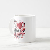 Mug Sois Mienne la Saint-Valentin : Douce Moitié Class (Devant gauche)