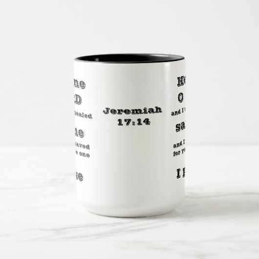 Mug Sois-Moi, Éternel Jérémie 17:14 (Centre)