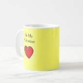 Mug Sois mon coeur rouge valentin en jaune (Devant gauche)