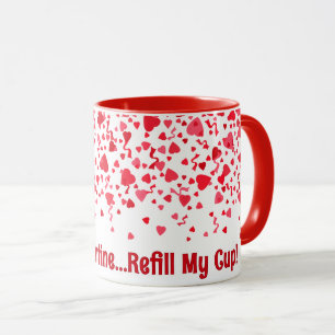 Mug Sois Mon Coeur Valentin Rouge Confetti