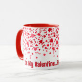 Mug Sois Mon Coeur Valentin Rouge Confetti (Devant gauche)
