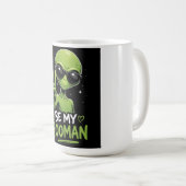 Mug Sois mon humain 👽 (Devant droit)