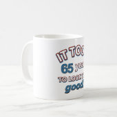Mug soixante-cinquième conceptions d'anniversaire (Devant gauche)