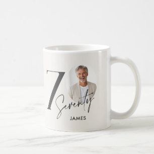 Mug Soixante-dix 70e anniversaire photo personnalisée