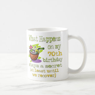 Mug soixante-dixième Cadeaux de fête d'anniversaire.