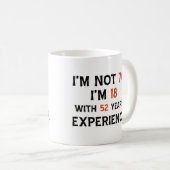 Mug soixante-dixième conceptions d'anniversaire (Devant droit)