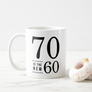 Mug soixante-dixième Le noir 70 d'anniversaire est les