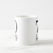 Mug soixante-dixième Le noir 70 d'anniversaire est les (Centre)