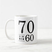 Mug soixante-dixième Le noir 70 d'anniversaire est les (Gauche)