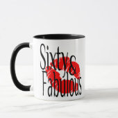 Mug Soixante et fabuleux avec Hot Red Lips (Gauche)
