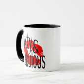 Mug Soixante et fabuleux avec Hot Red Lips (Devant gauche)