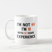 Mug soixante-neuvième conceptions d'anniversaire (Gauche)