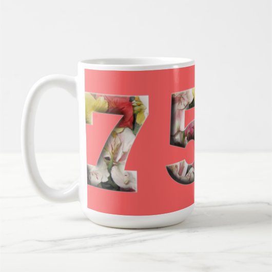Mug Soixante-quinzième anniversaire d'anniversaire de (Gauche)