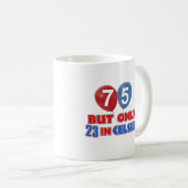 Mug soixante-quinzième conceptions an d'anniversaire (Devant droit)
