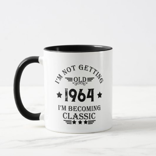 Mug Soixante vintage 60e anniversaire personnalisée (Gauche)