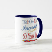 Mug Soixantième anniversaire incroyable (Devant droit)