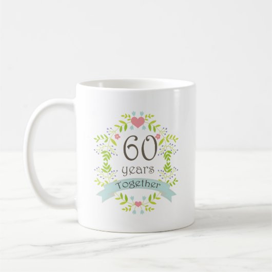 Mug soixantième Boisson de souvenir d'anniversaire (Gauche)