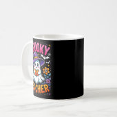Mug Soky Teacher Cute Ghost Reading Book Funny Hallo  (Devant gauche)