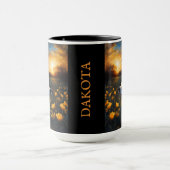 Mug Solaire Eclipse Golden Retriever Ajouter un nom (Centre)