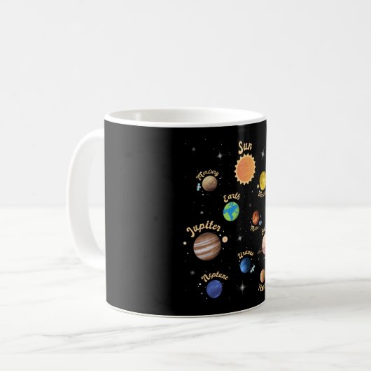 Mug Solar System Planets Kids Knowledge Outer Space (Devant gauche)