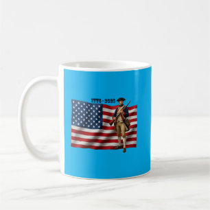 Mug Soldat de la guerre révolutionnaire et drapeau amé