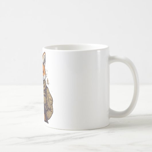 Mug Soldat Fox Army Military Fox (Droite)