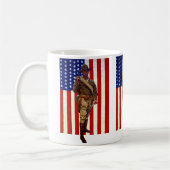 Mug Soldat patriotique vintage avec drapeau américain (Gauche)
