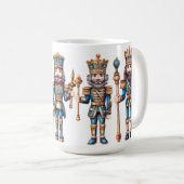 MUG SOLDATS NUTCRACKER DE NOËL BLEUS ET OR (Devant droit)