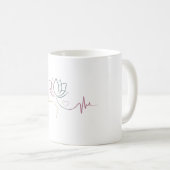 Mug Solde de vie : Lotus & Heartbeat (Devant droit)