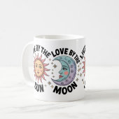 Mug Soleil arc-en-ciel moderne et lune (Devant gauche)