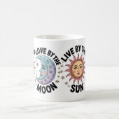 Mug Soleil arc-en-ciel moderne et lune (Centre)