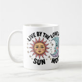 Mug Soleil arc-en-ciel moderne et lune (Gauche)