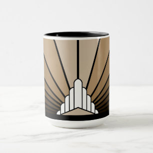 Mug Soleil Art déco bronzé