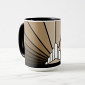 Mug Soleil Art déco bronzé (Devant gauche)