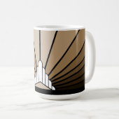 Mug Soleil Art déco bronzé (Devant droit)
