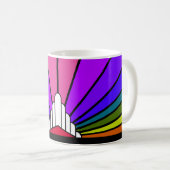 Mug Soleil Art déco en arc-en-ciel (Devant droit)
