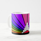 Mug Soleil Art déco en arc-en-ciel (Devant gauche)