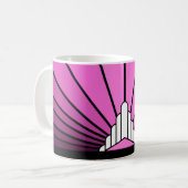 Mug Soleil Art déco rose (Devant gauche)